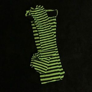 Green Stripped Leggings